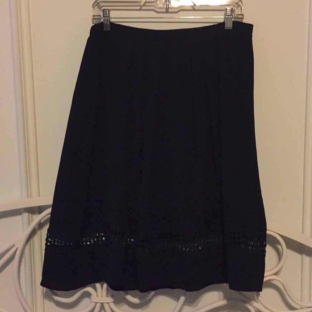 Black lace cut-out skirt